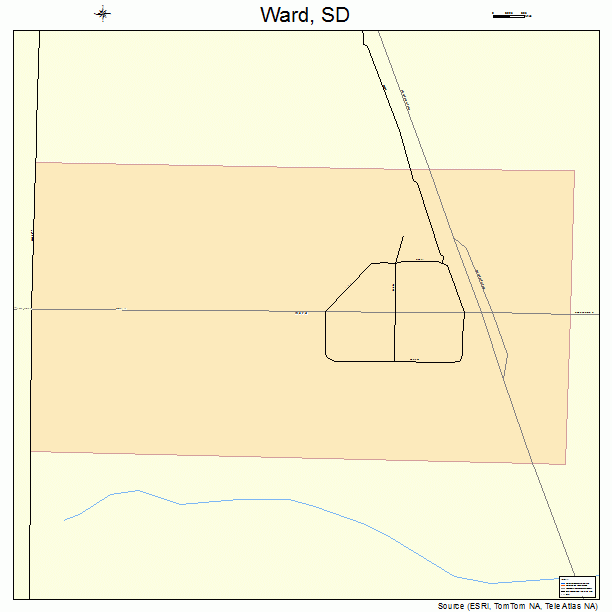 Ward, SD street map
