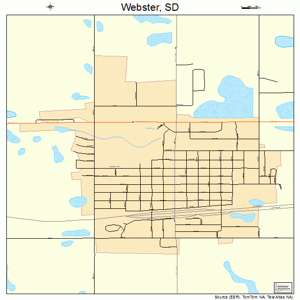 Webster, SD street map