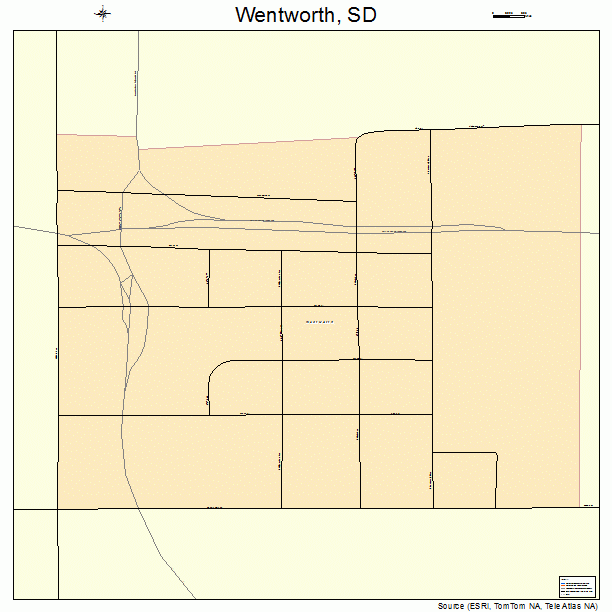 Wentworth, SD street map
