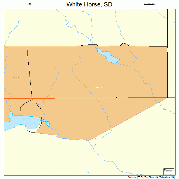 White Horse, SD street map