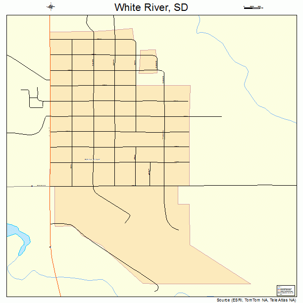 White River, SD street map
