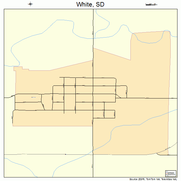 White, SD street map