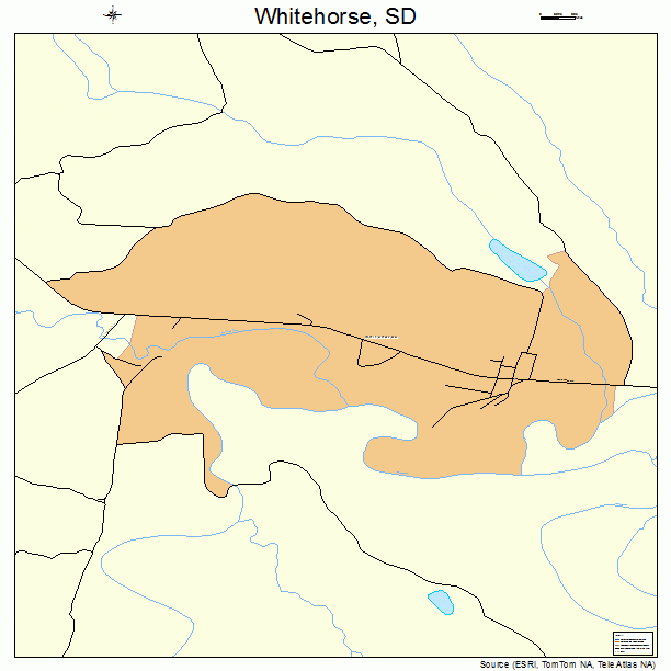 Whitehorse, SD street map