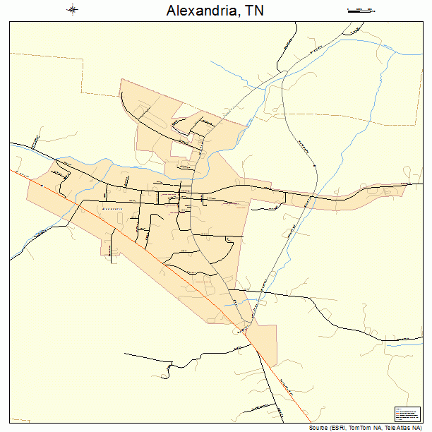 Alexandria, TN street map