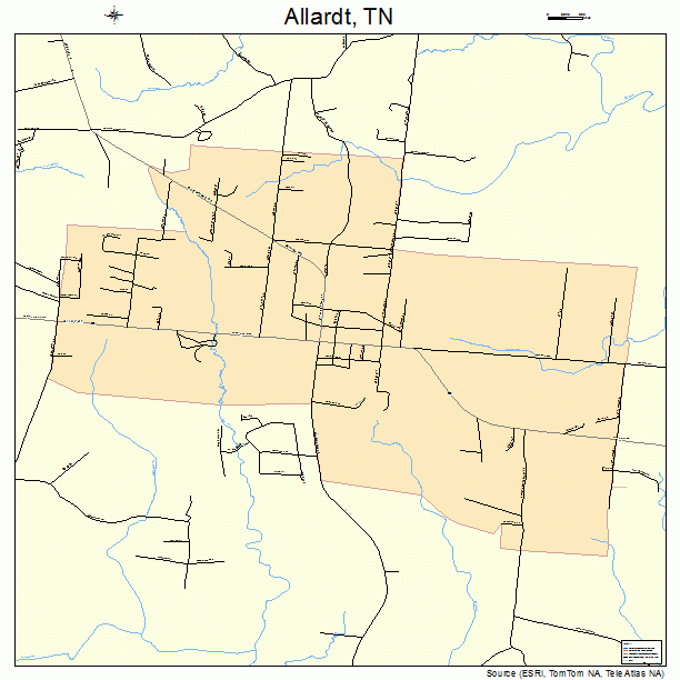 Allardt, TN street map