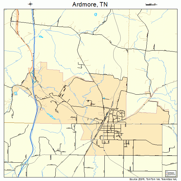 Ardmore, TN street map