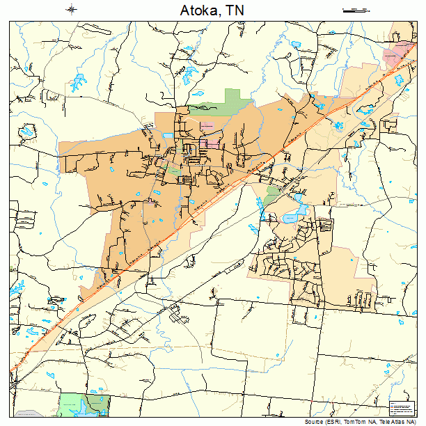 Atoka, TN street map