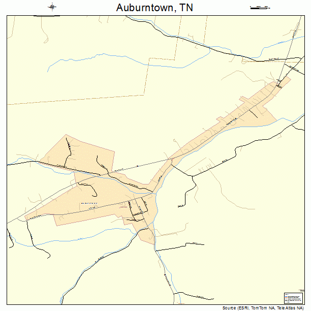 Auburntown, TN street map