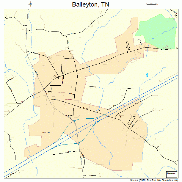 Baileyton, TN street map