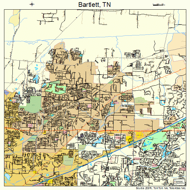 Bartlett, TN street map