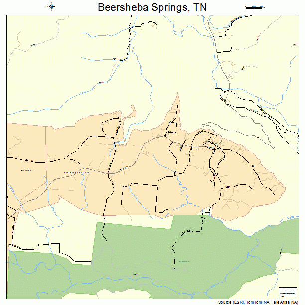 Beersheba Springs, TN street map