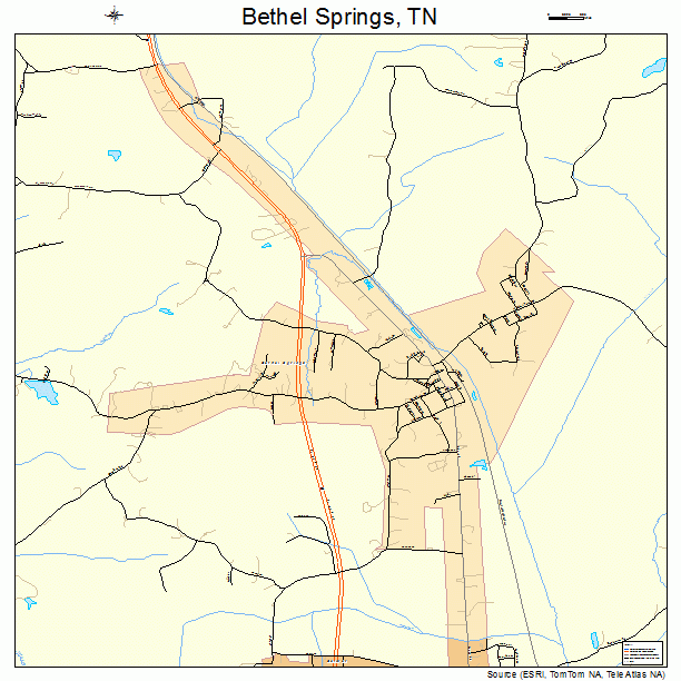 Bethel Springs, TN street map