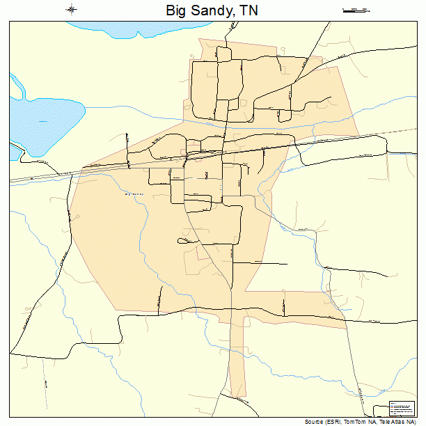 Big Sandy, TN street map