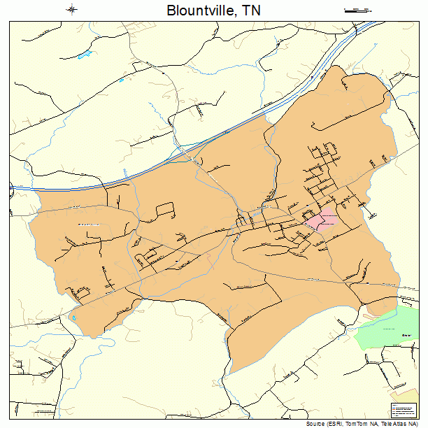 Blountville, TN street map