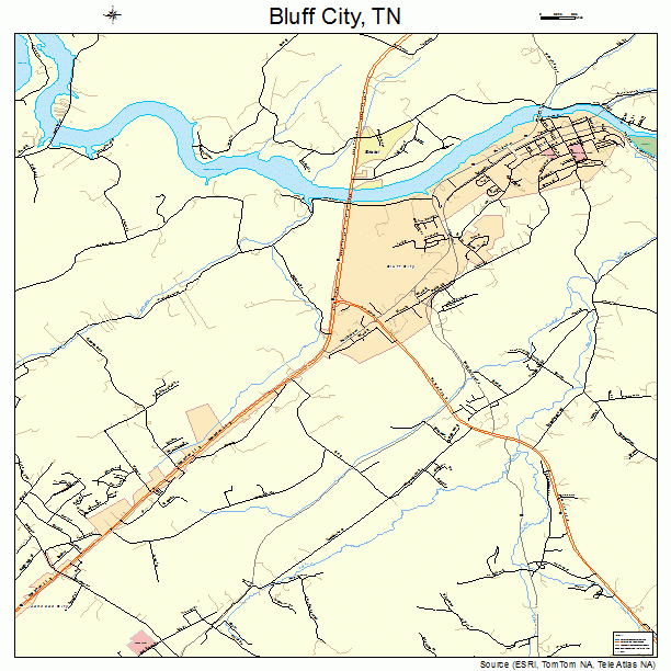 Bluff City, TN street map