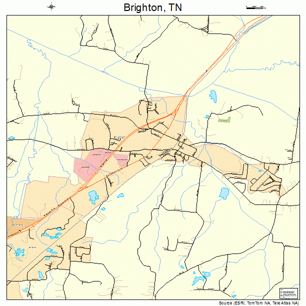 Brighton, TN street map