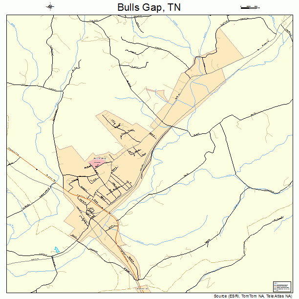 Bulls Gap, TN street map