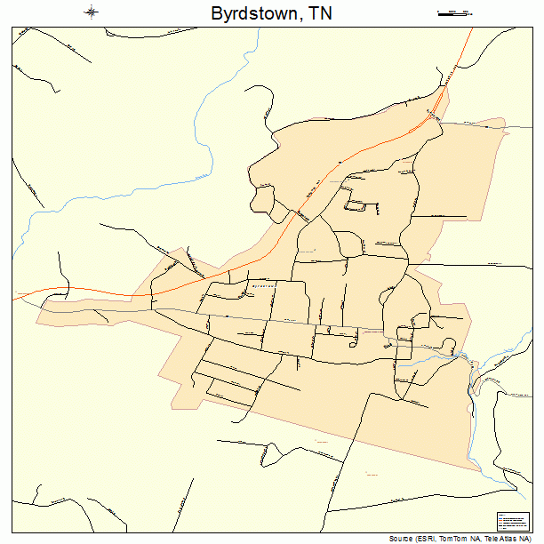 Byrdstown, TN street map