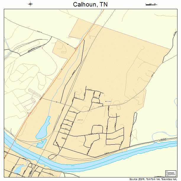 Calhoun, TN street map