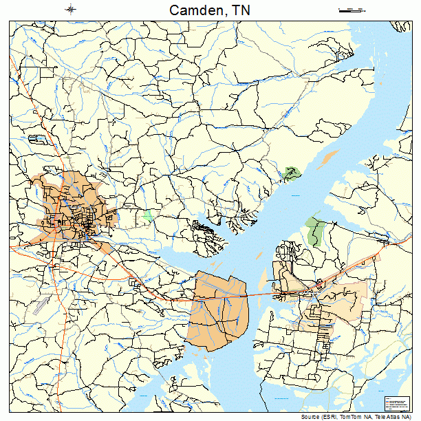 Camden, TN street map