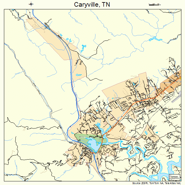 Caryville, TN street map