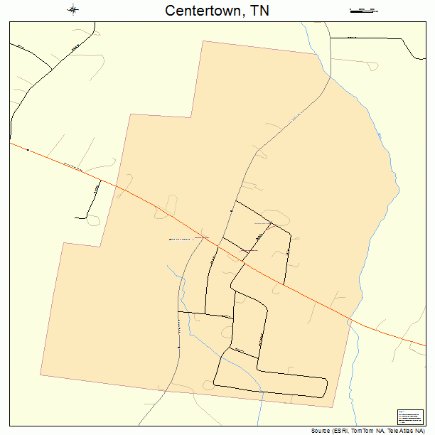 Centertown, TN street map