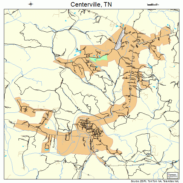 Centerville, TN street map