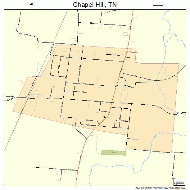Chapel Hill, TN street map