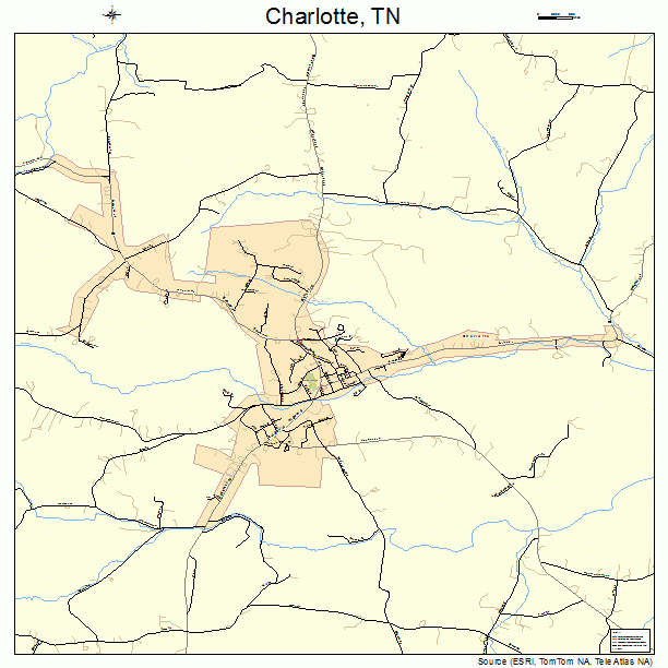 Charlotte, TN street map