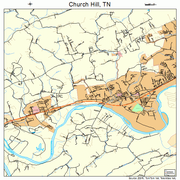 Church Hill, TN street map