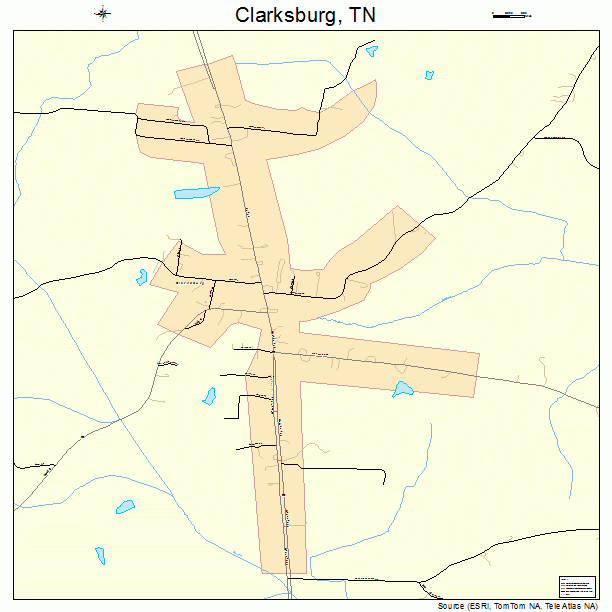 Clarksburg, TN street map