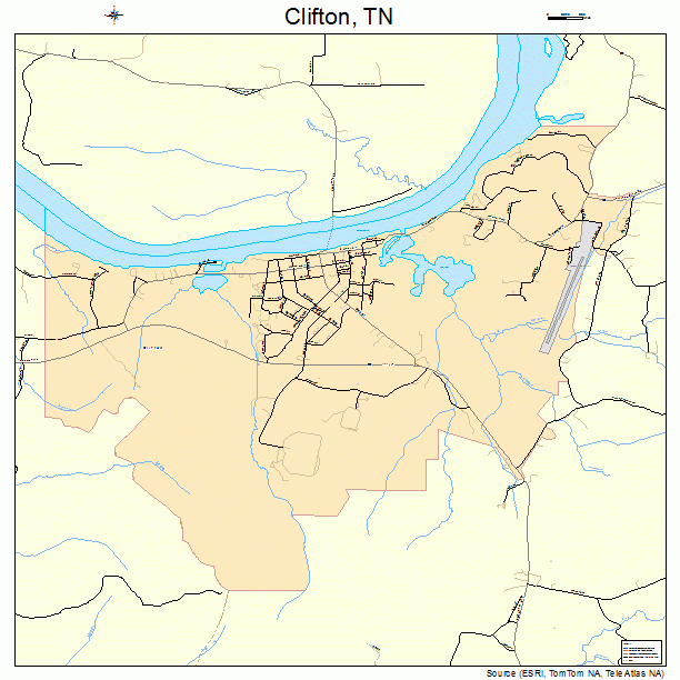 Clifton, TN street map