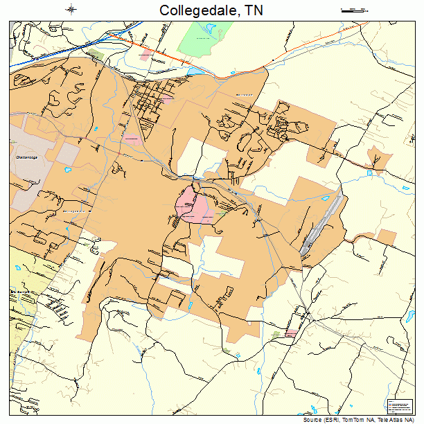 Collegedale, TN street map