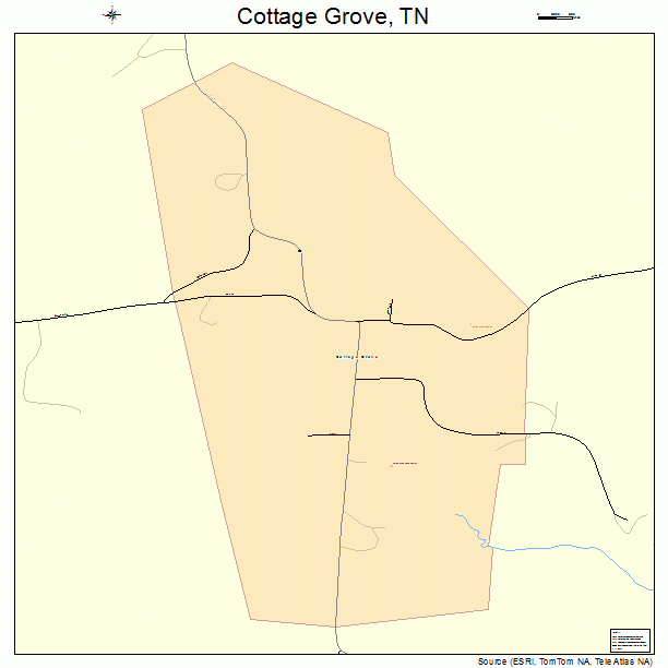 Cottage Grove, TN street map