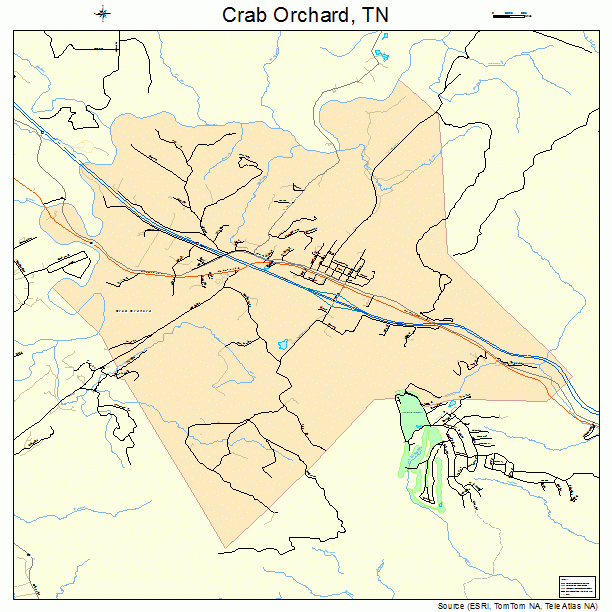 Crab Orchard, TN street map