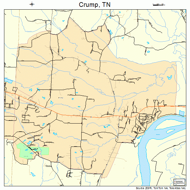 Crump, TN street map