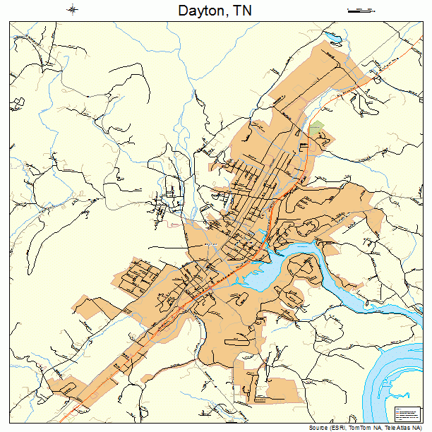 Dayton, TN street map