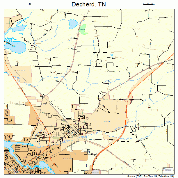 Decherd, TN street map