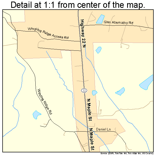 Adamsville, Tennessee road map detail