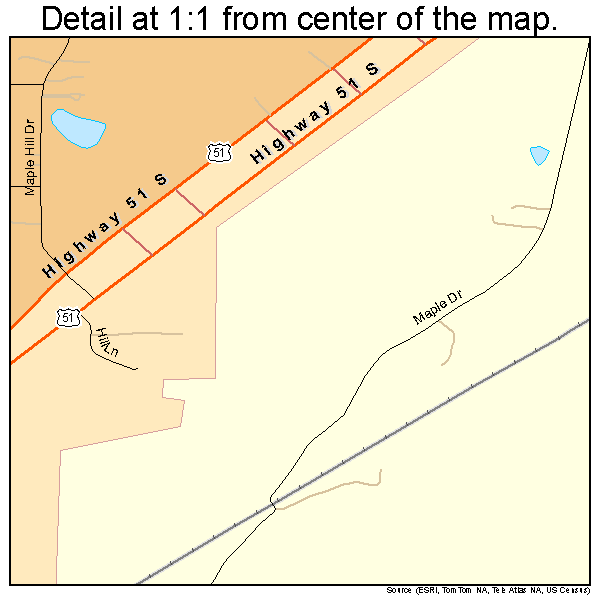 Atoka, Tennessee road map detail