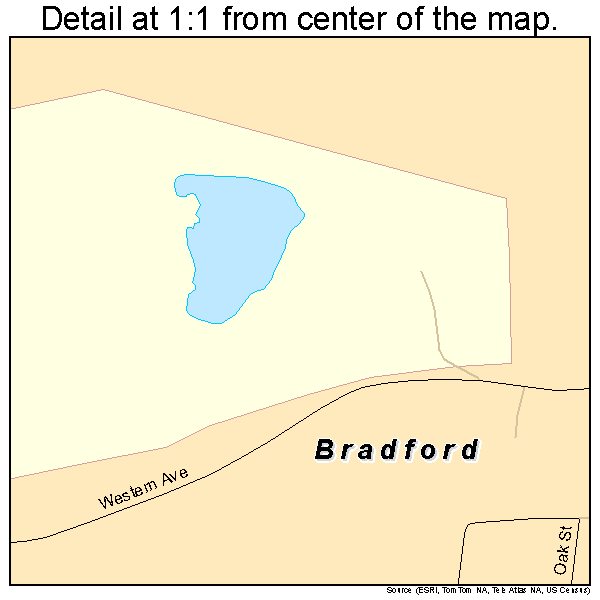 Bradford, Tennessee road map detail