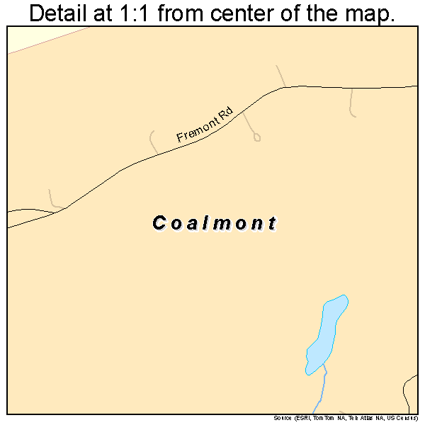 Coalmont, Tennessee road map detail