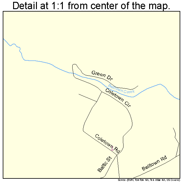 Copperhill, Tennessee road map detail