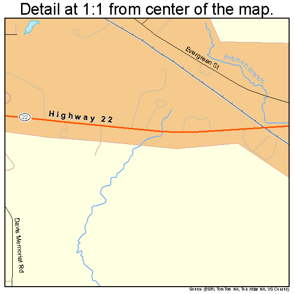 Dresden, Tennessee road map detail