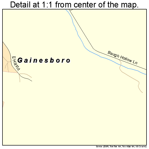 Gainesboro, Tennessee road map detail