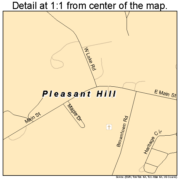 Pleasant Hill, Tennessee road map detail