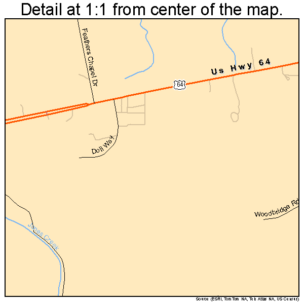 Somerville, Tennessee road map detail