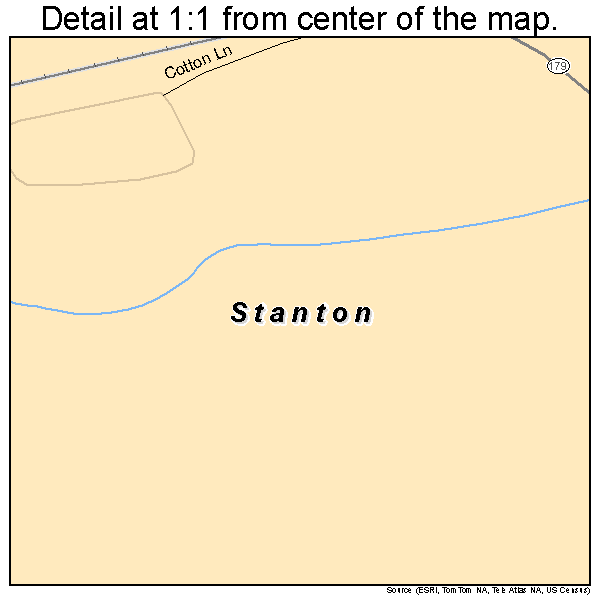 Stanton, Tennessee road map detail