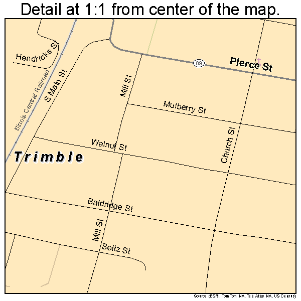 Trimble, Tennessee road map detail