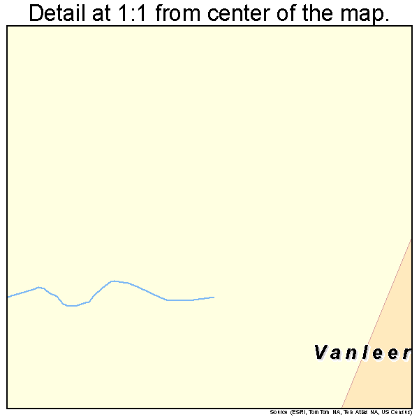 Vanleer, Tennessee road map detail